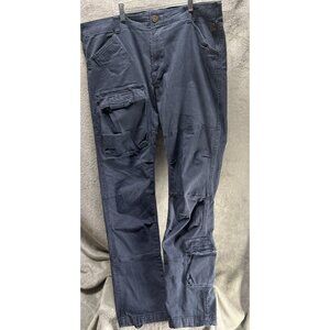 Grindhouse Cargo Pants Men's 36x31 Navy Blue Tapered Tactical Streetwear